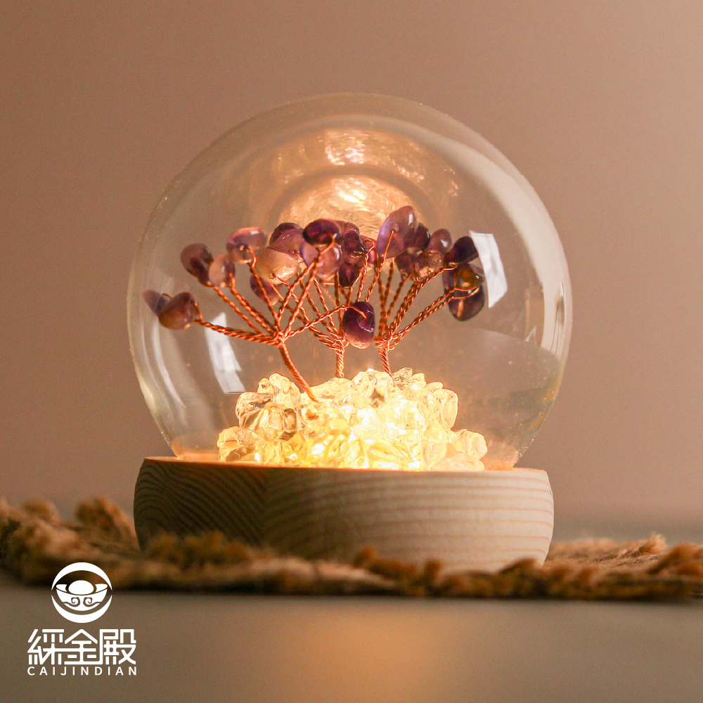 水晶許願發財樹-紫水晶｜過爐加持｜招財樹｜正能量｜財運【綵金殿】