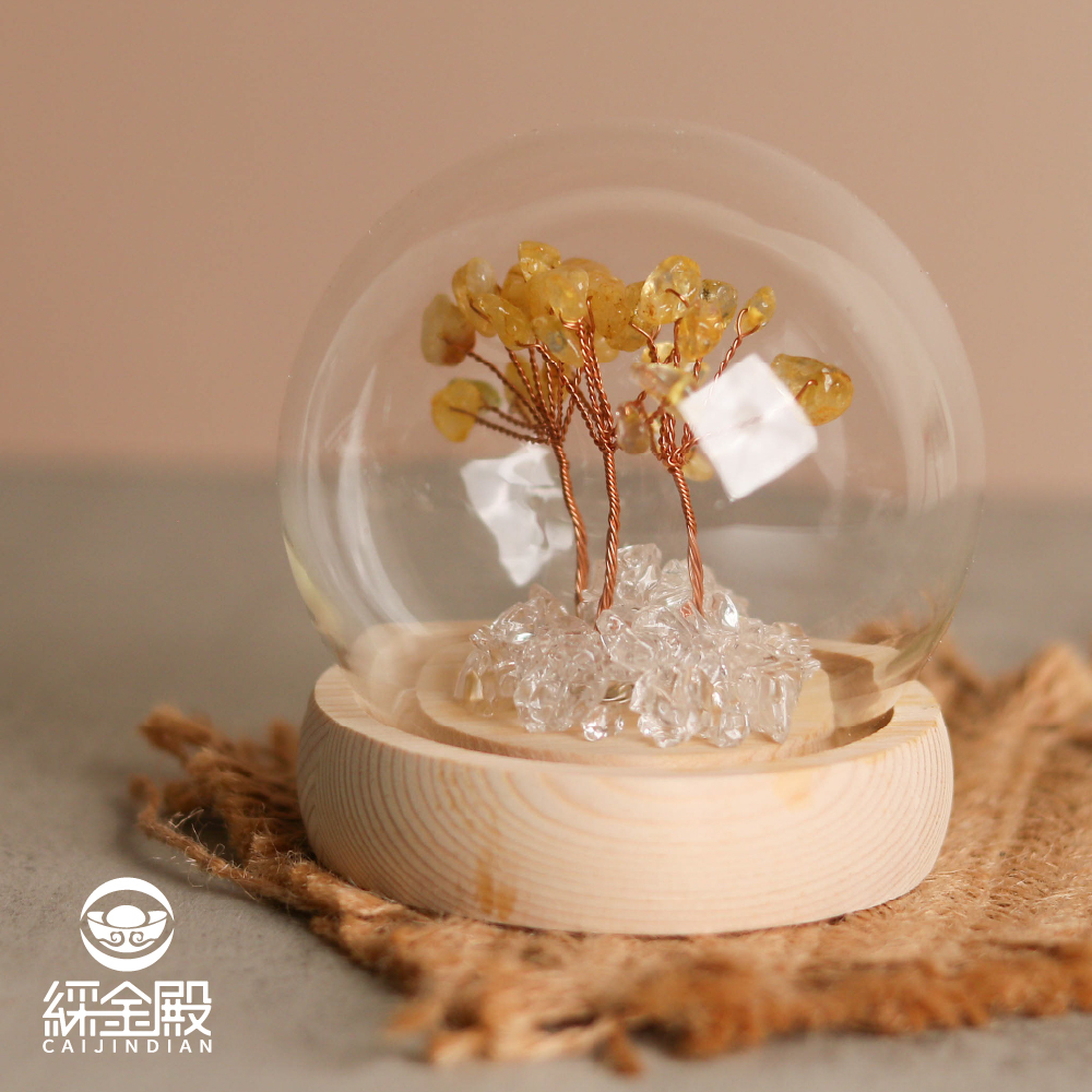 水晶許願發財樹-黃水晶｜過爐加持｜招財樹｜正能量｜財運【綵金殿】