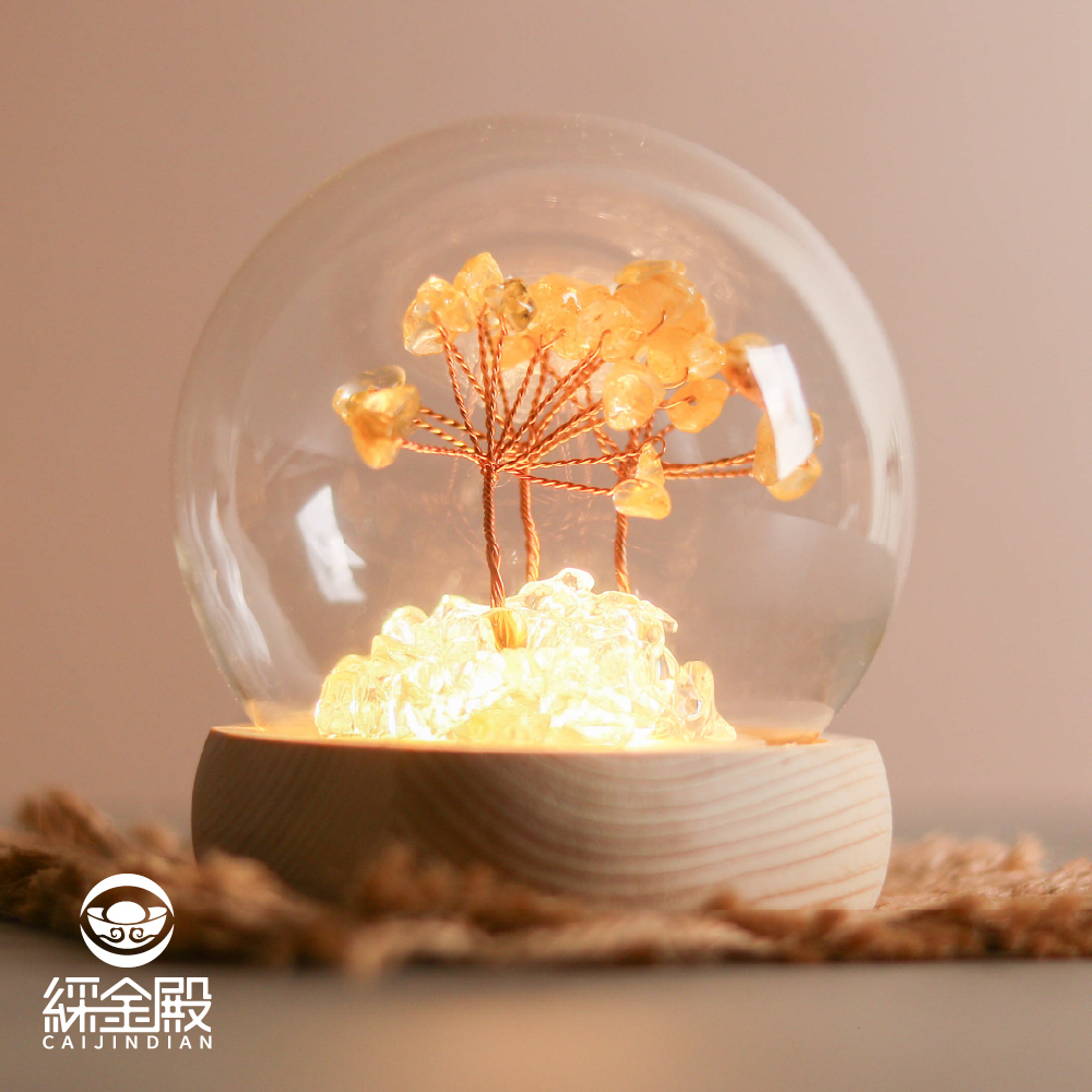 水晶許願發財樹-黃水晶｜過爐加持｜招財樹｜正能量｜財運【綵金殿】