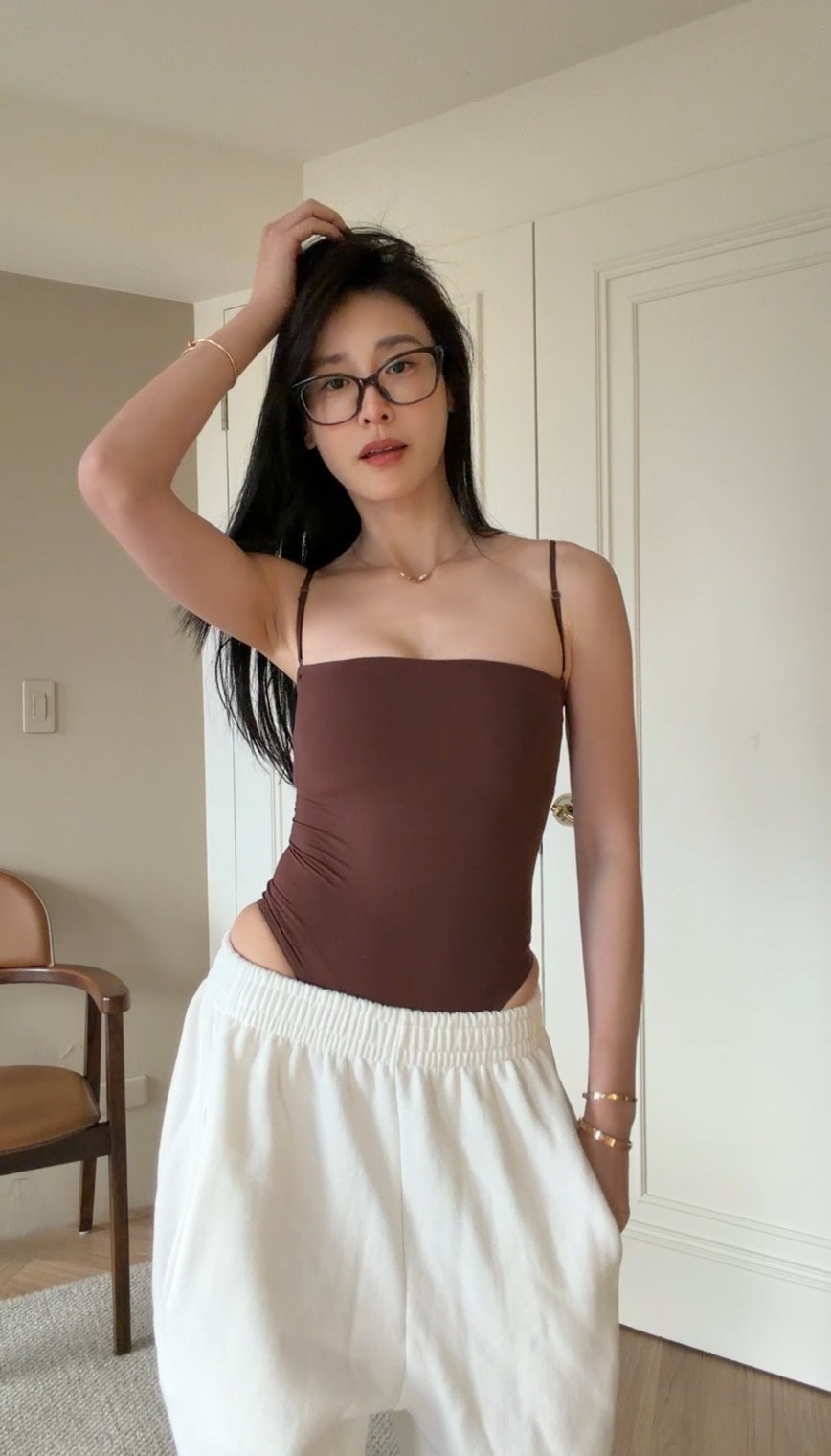 細肩高彈性連體衣(可拆肩帶)