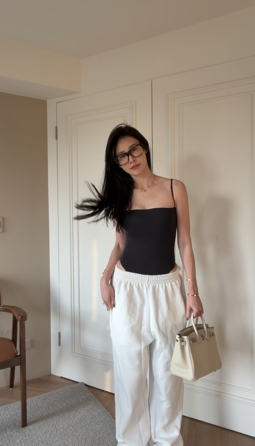 細肩高彈性連體衣(可拆肩帶)