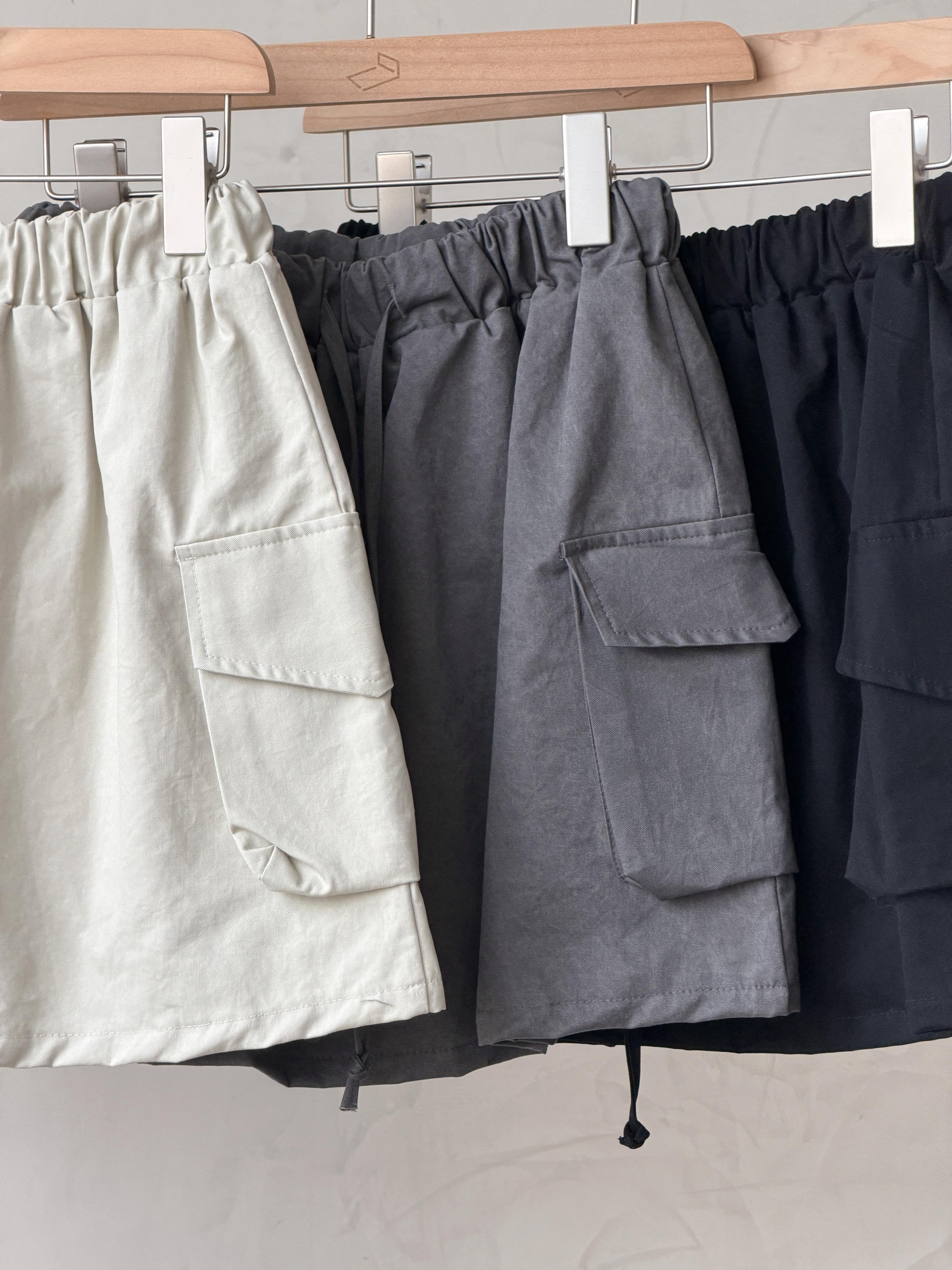 KR458 四季全橡筋腰軍裝裙-3色