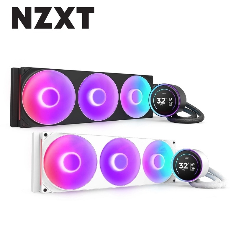 NZXT 恩傑 Kraken Elite 420 RGB 一體式水冷散熱器 黑色/白色
