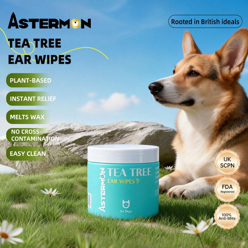 Pet ear cleaning finger caps for dogs, designed for quick cleaning, dissolving earwax, and preventing ear mites