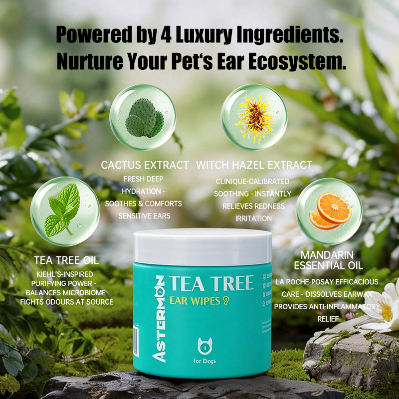 Pet ear cleaning finger caps for dogs, designed for quick cleaning, dissolving earwax, and preventing ear mites