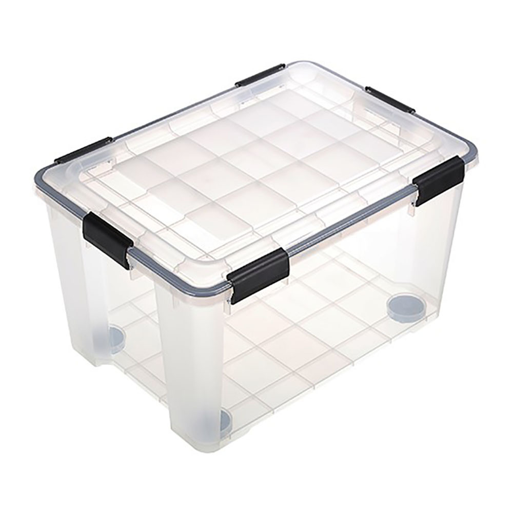 《真心良品》漢克可疊式防潮收納箱55L(附輪)2入組