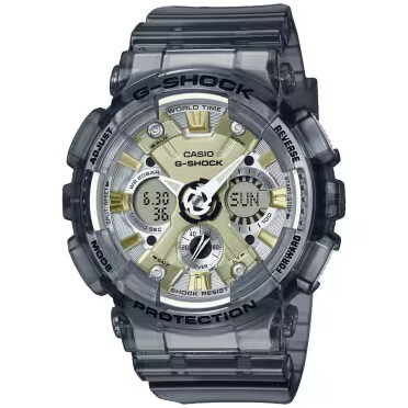 預購款【CASIO 卡西歐】 G-SHOCK 立體金屬錶面 金屬光澤時尚小巧思 耐衝擊數位雙顯 手錶 GMA-S120GS