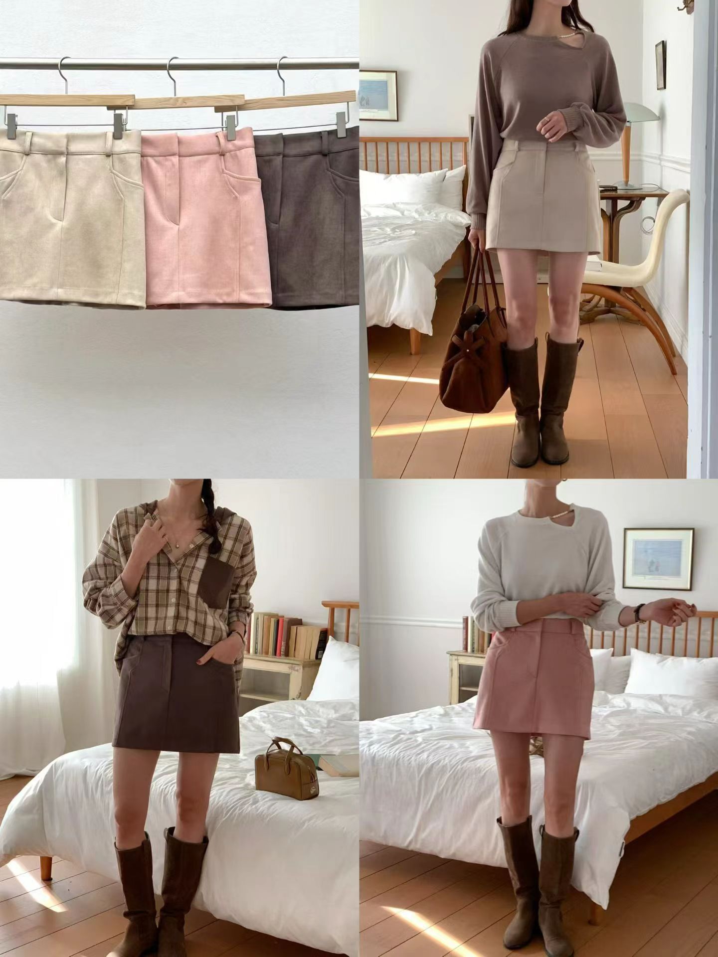 RE5434 後橡筋H字版型短裙 *特價* (優惠碼同充值購物金不適用)