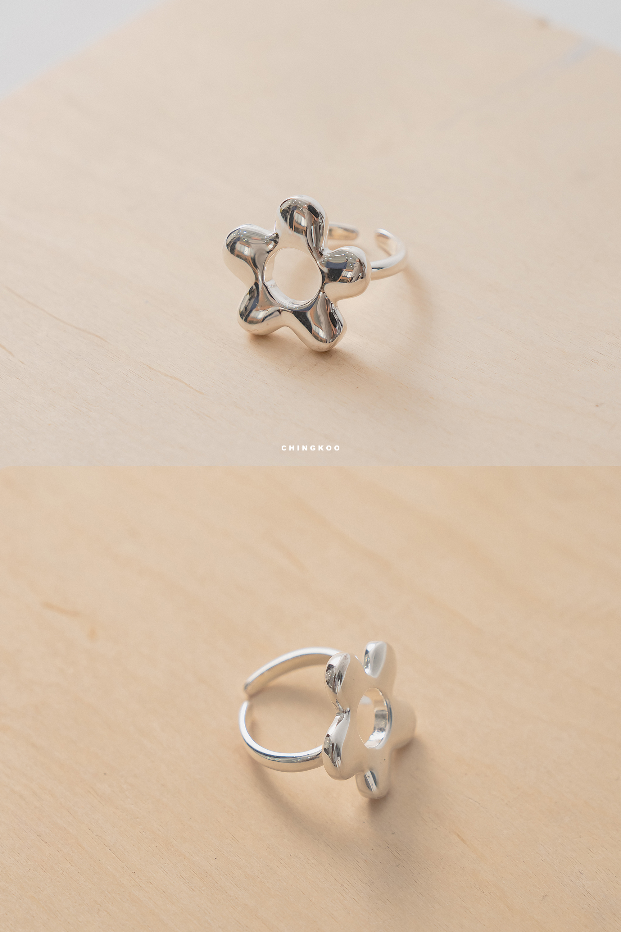 |韓國Korea|925純銀花花造型戒指