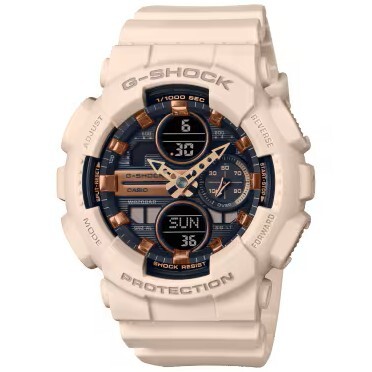 【CASIO 卡西歐】 G-SHOCK 復古的機械錶面設 耐衝擊數位雙顯 手錶 GMA-S140M-4A