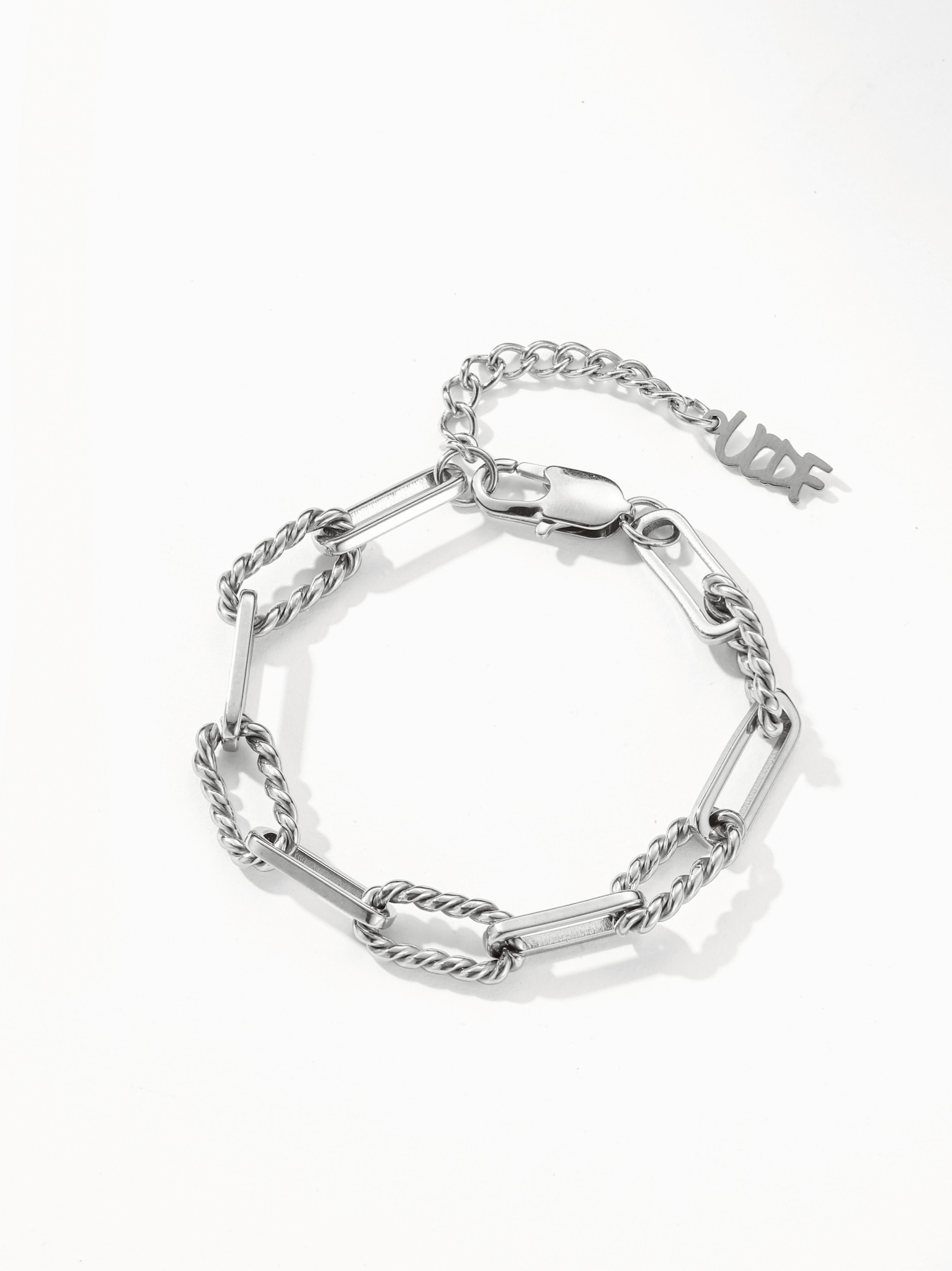 UCDF麻花拼接 簡約高級 環環相扣 手鍊 UCB005