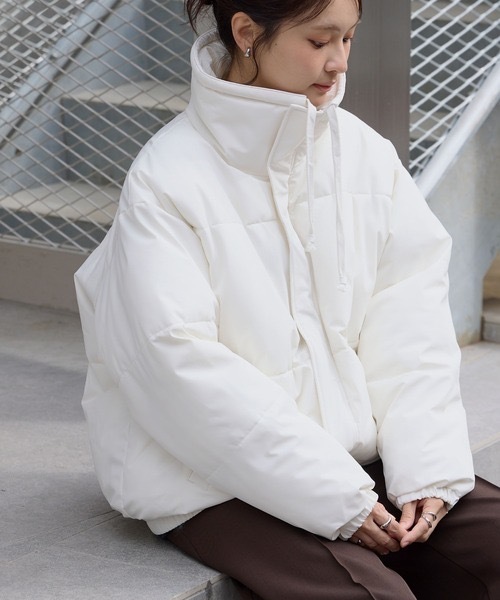 日本 PICSAS 高領 加厚 寬鬆 羽絨外套 三色