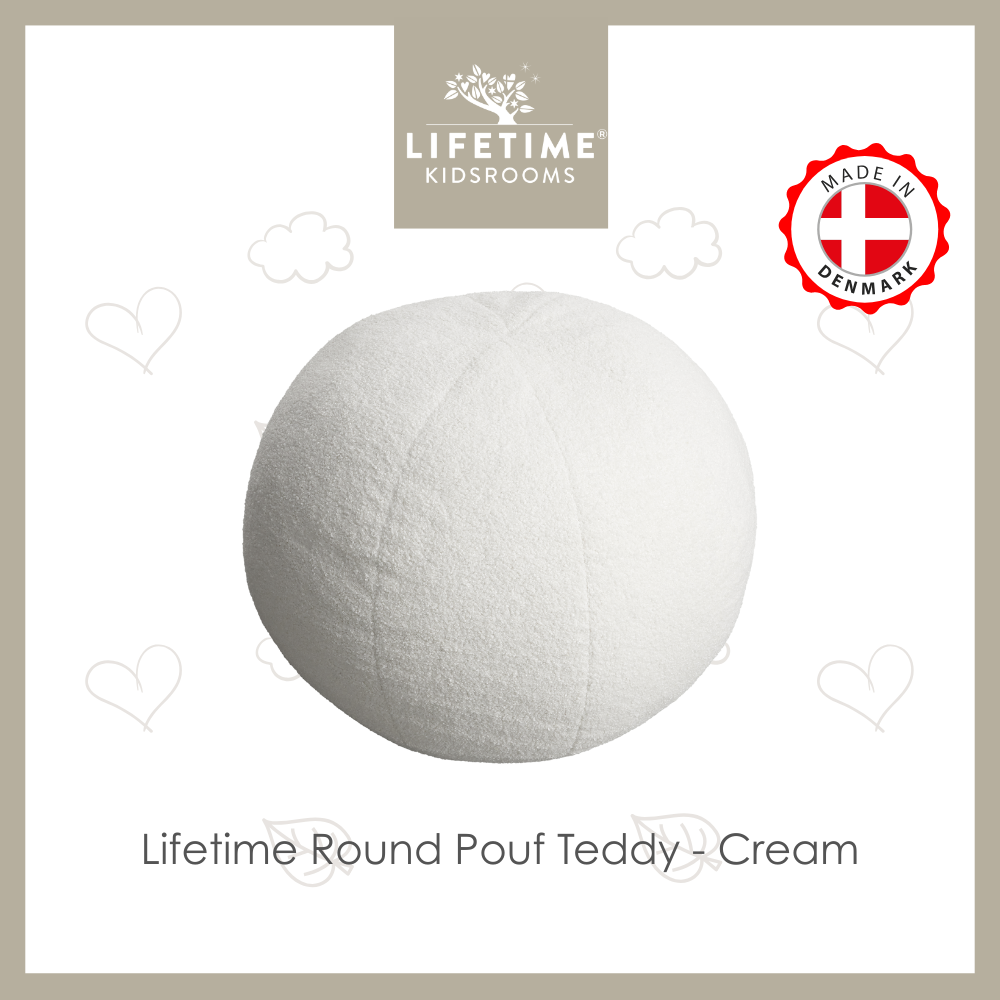 Lifetime Round Pouf - Teddy