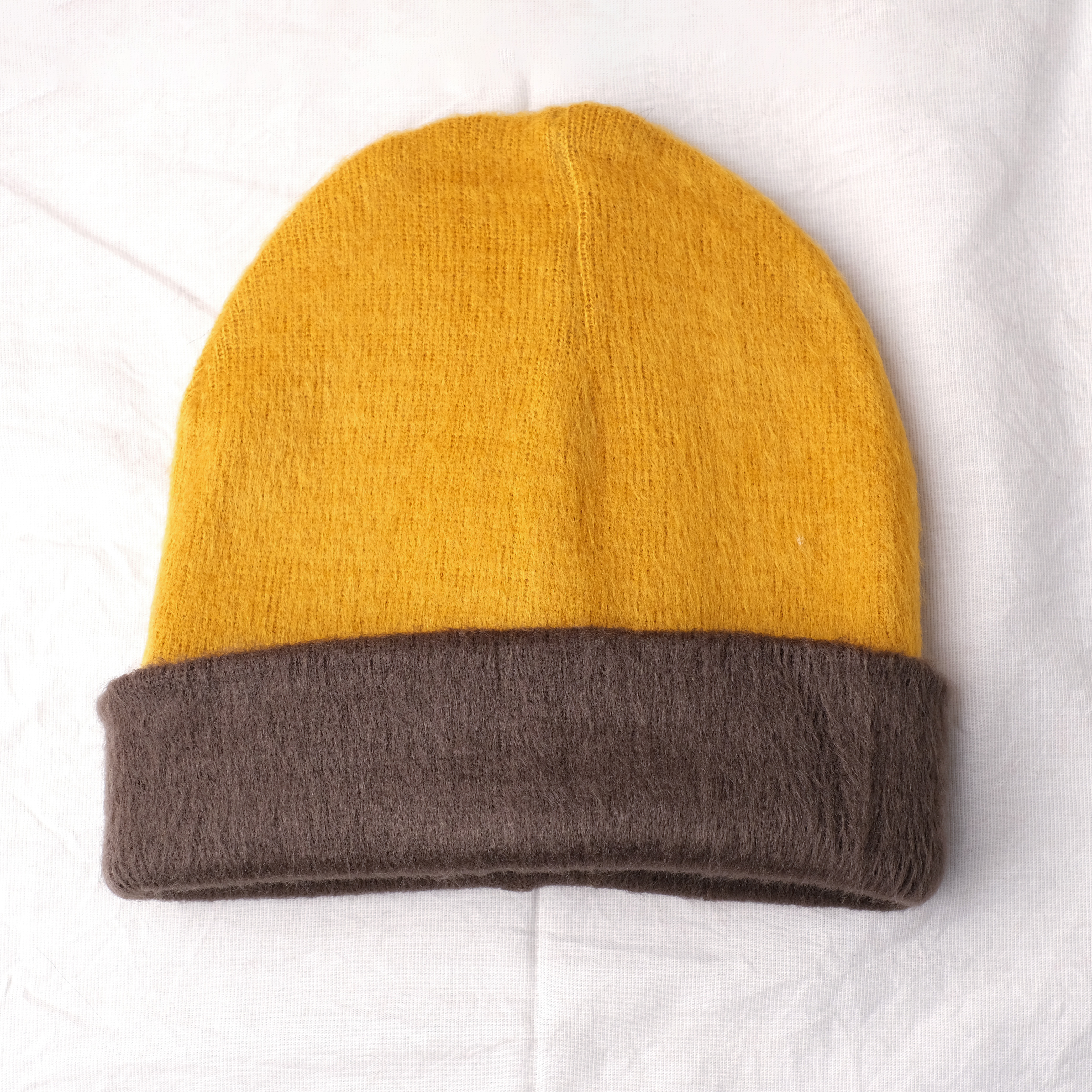 羊駝針織帽｜黃／褐｜厄瓜多