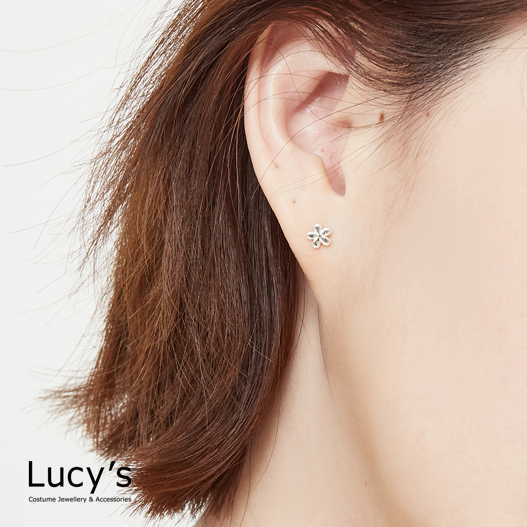 *925純銀〔輕銀系列〕日系小花 耳環 (126464)