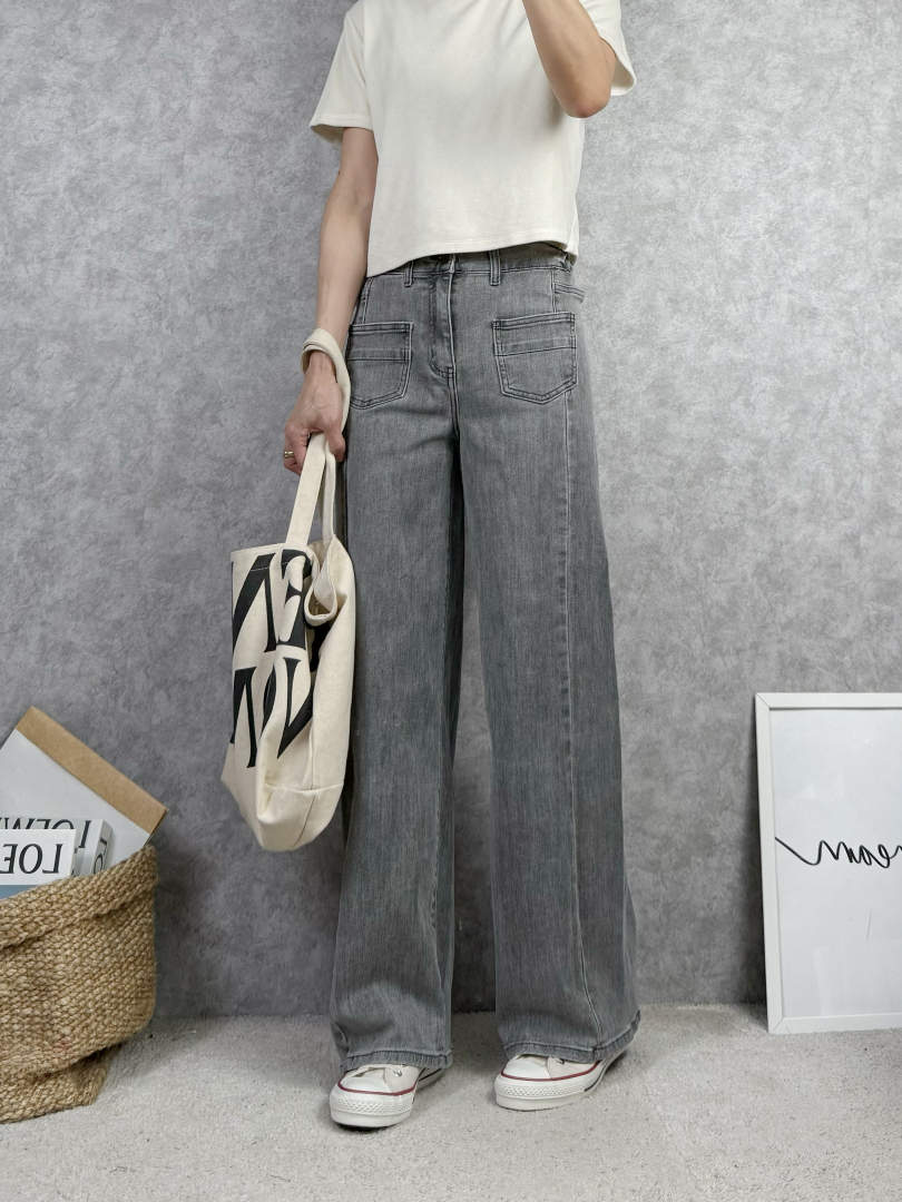 姊妹一穿就回不去的灰階顯瘦寬褲 ⚡搶手預購⚡
