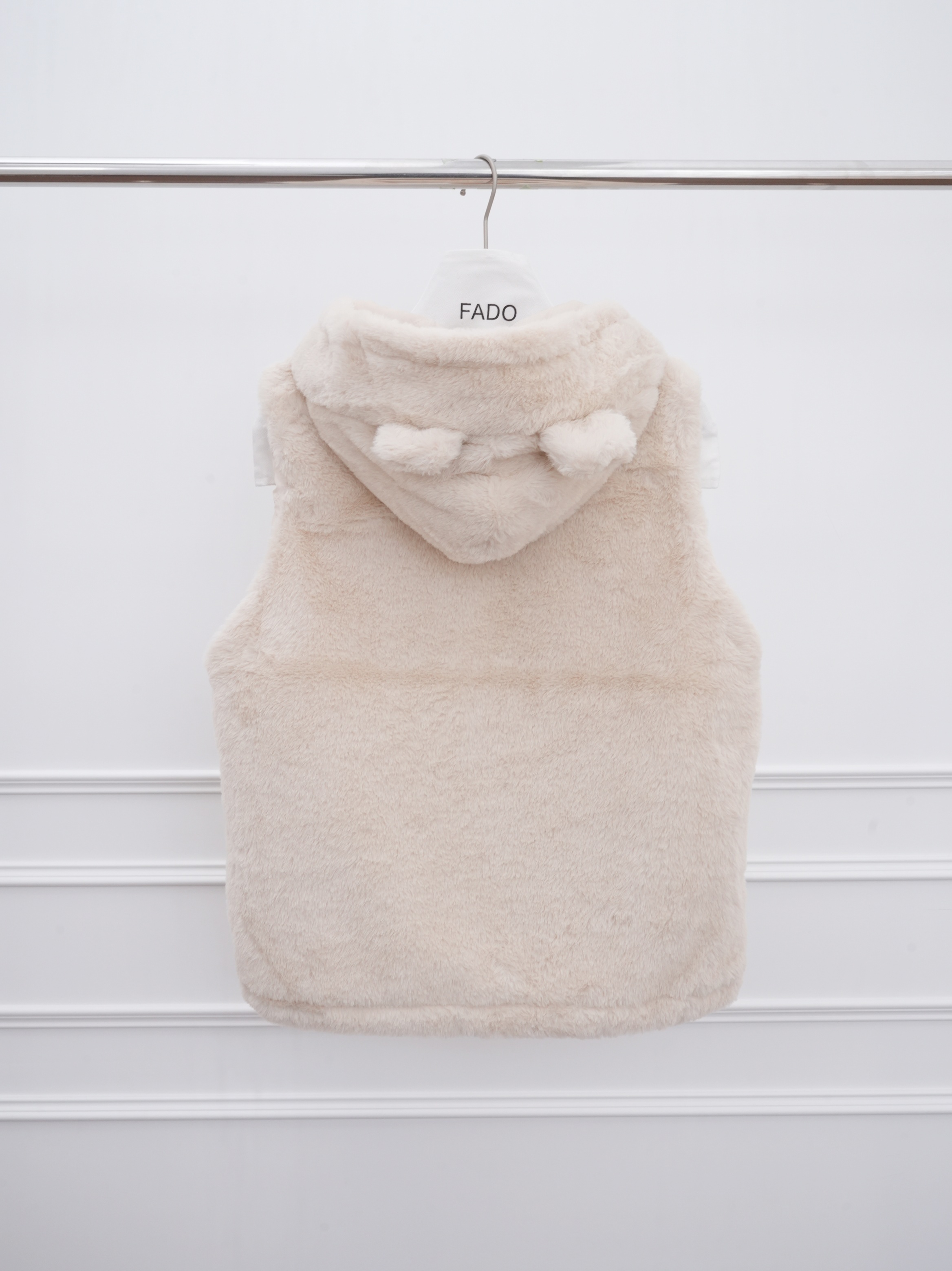 法朵Fado shop｜熊耳連帽貂毛背心 899A017 四色