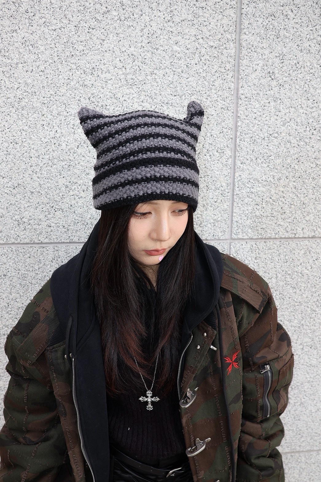 貓耳朵 針織 冷帽 #毛帽