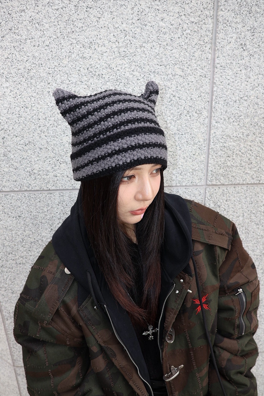 貓耳朵 針織 冷帽 #毛帽