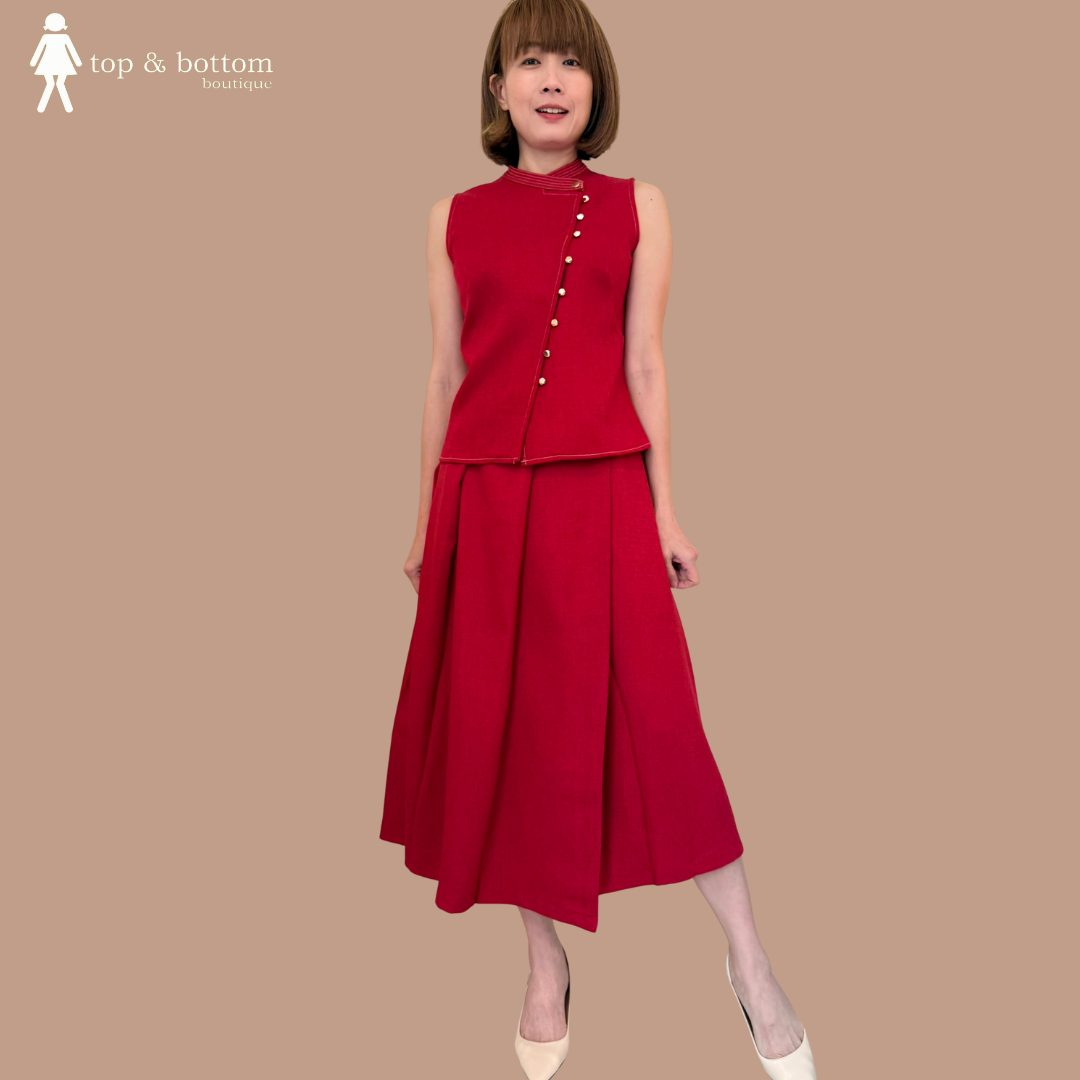 HIGH WAISTED ALINE MIDI SKIRT