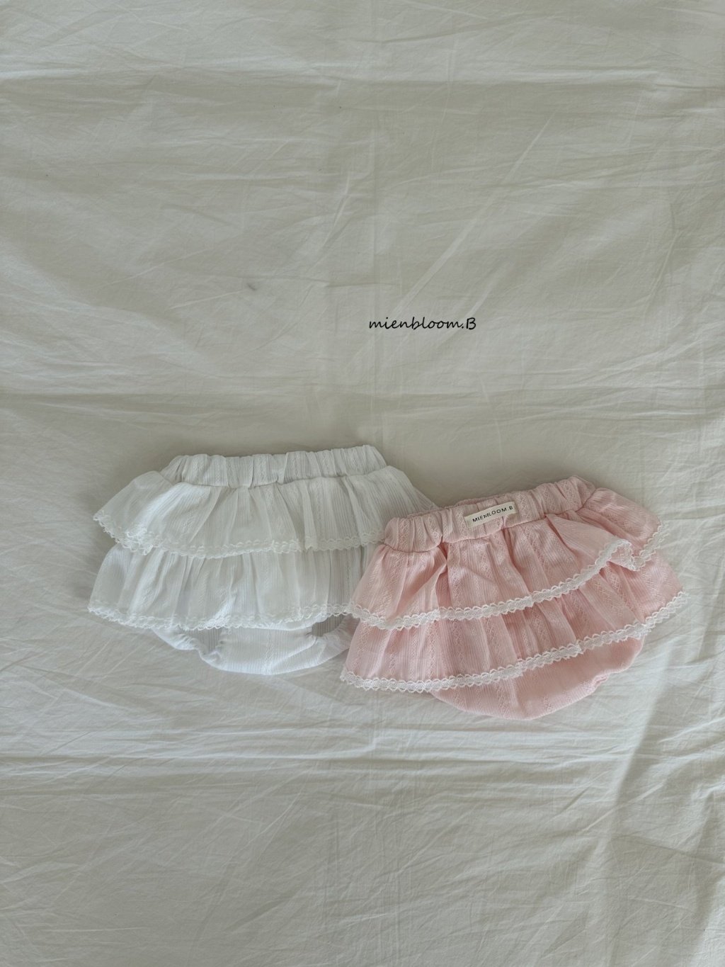 正韓春 Mien 嫩嬰兩色奶油邊蛋糕包屁裙