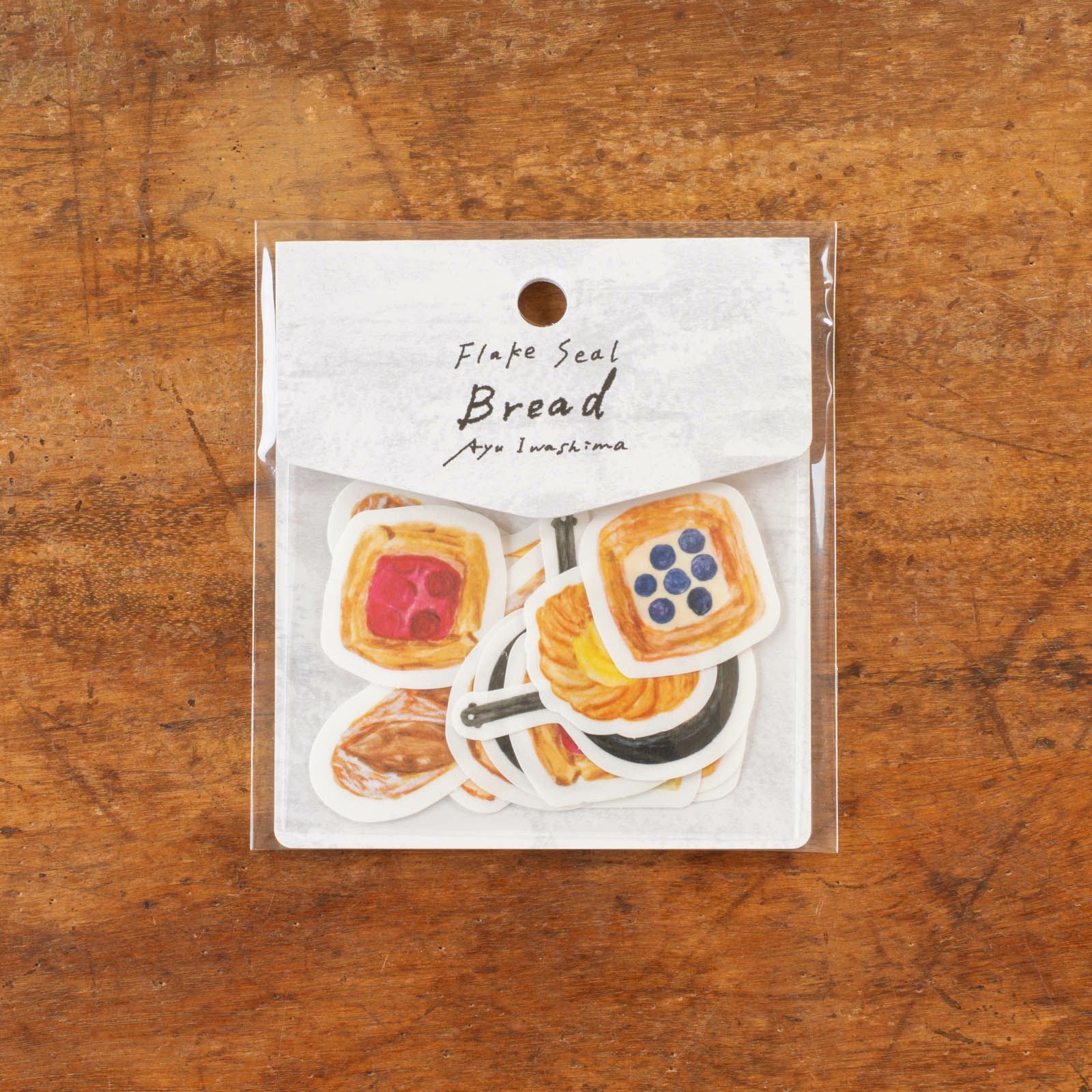いわしまあゆ｜Bread 麵包日常｜和紙貼紙包 / 手紙社 / JAPAN