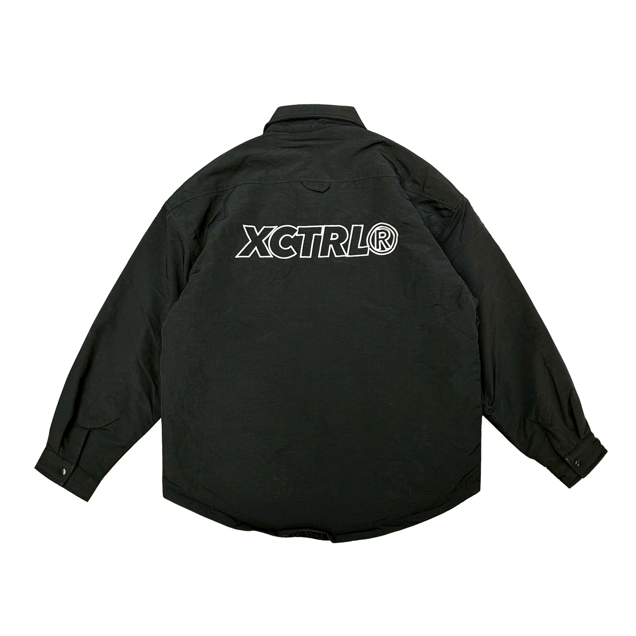 XCTRL 品牌繡花教練外套-黑