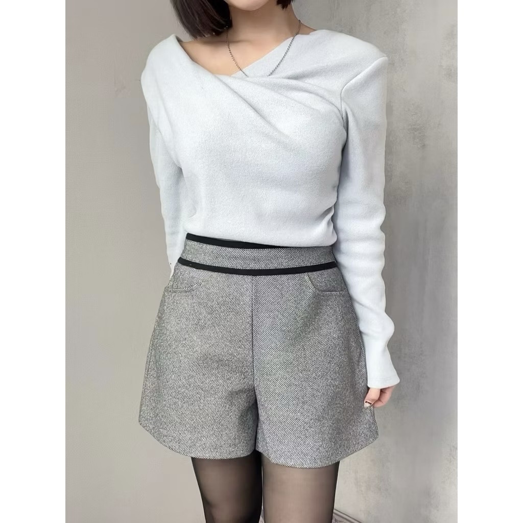 465 正韓腰滾邊短褲