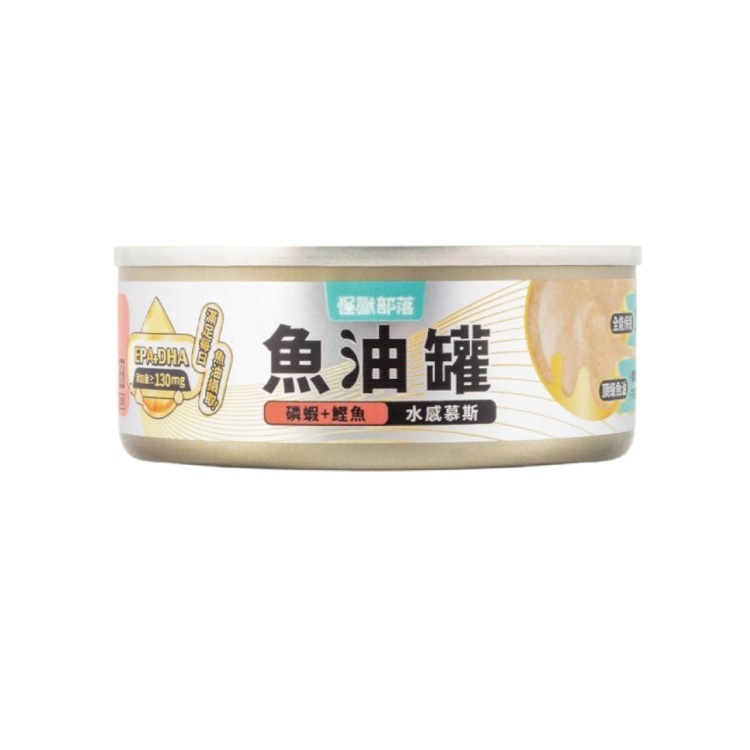 怪獸部落 貓用 德國頂級魚油主食罐 磷蝦鰹魚口味 82g