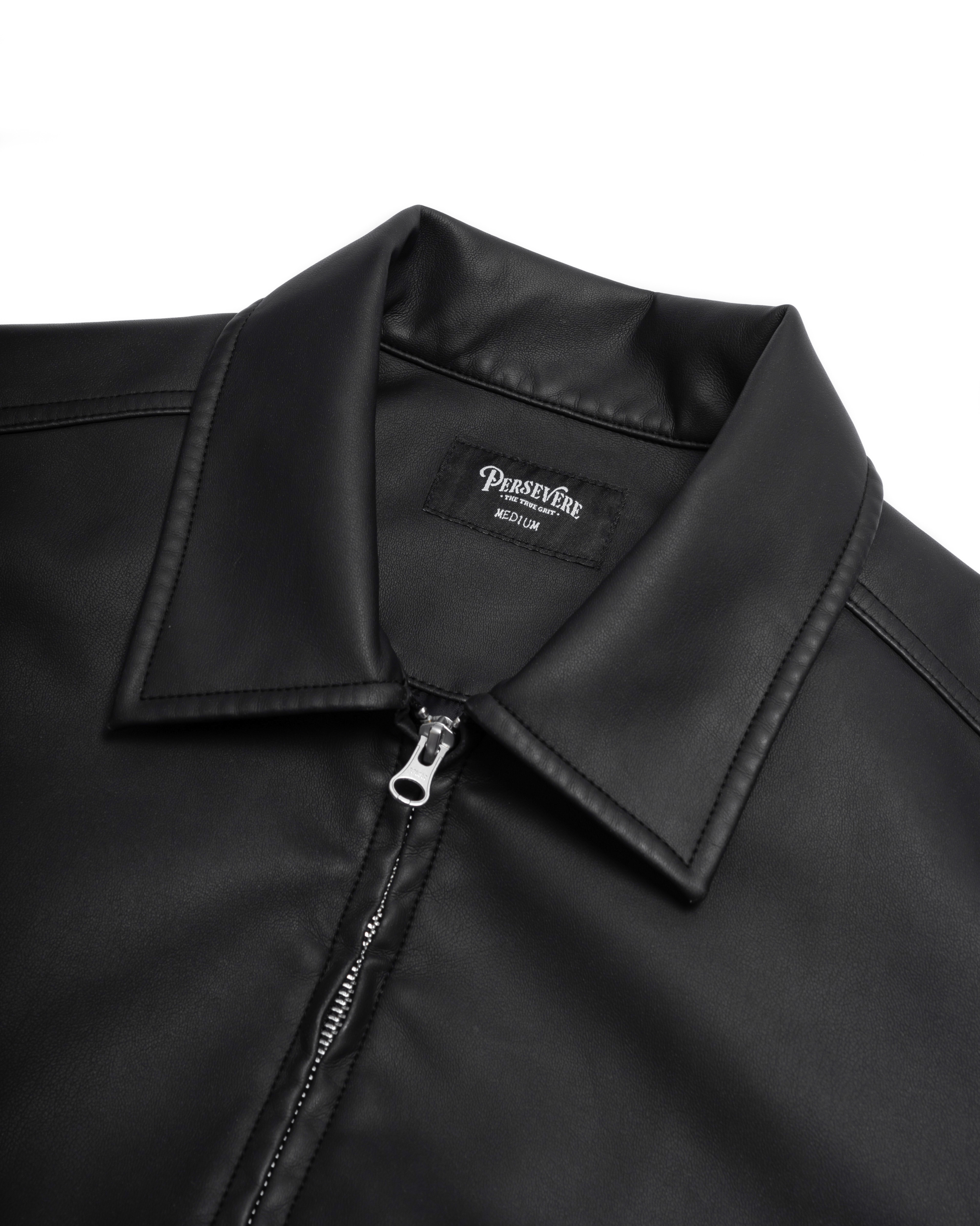 PERSEVERE OVERSIZED LEATHER JACKET