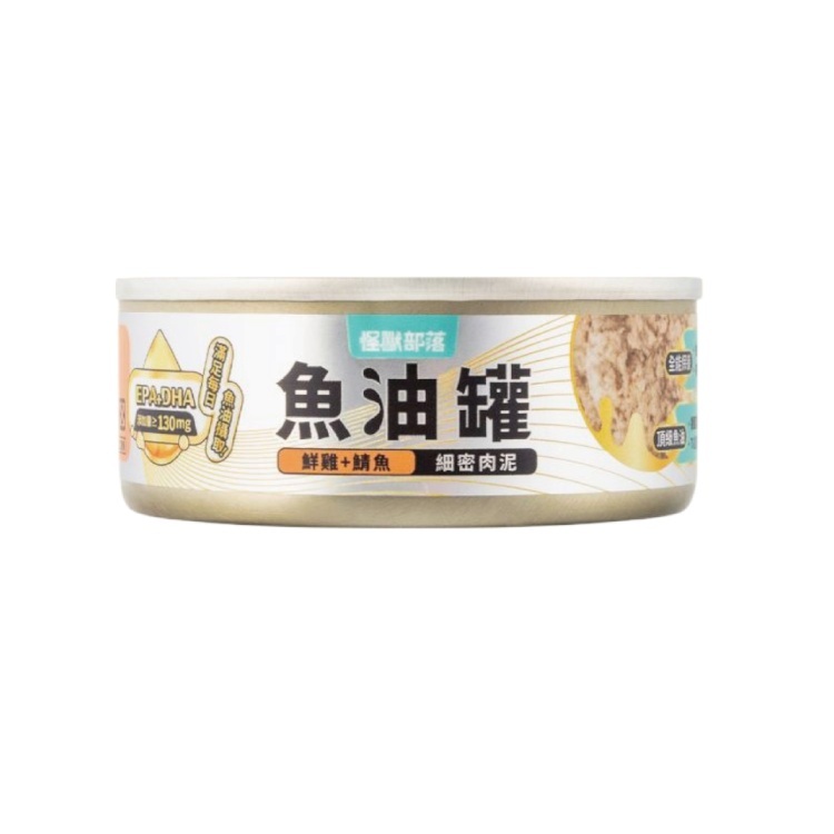 怪獸部落 貓用 德國頂級魚油主食罐 雞肉口味 82g
