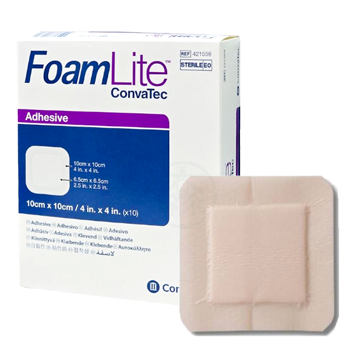 康威 輕柔矽膠泡棉敷料 10X10cm (可黏) 10片/盒