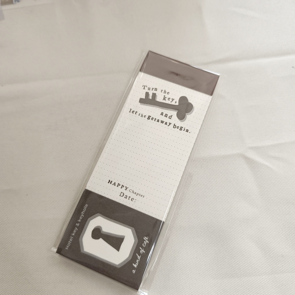A Kind of cafe什物．啟程鑰匙/愛車出花 窄版雙分割 便箋本