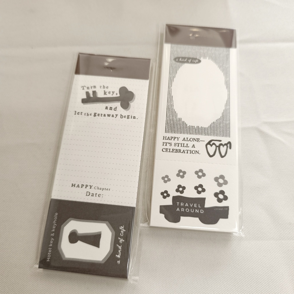 A Kind of cafe什物．啟程鑰匙/愛車出花 窄版雙分割 便箋本