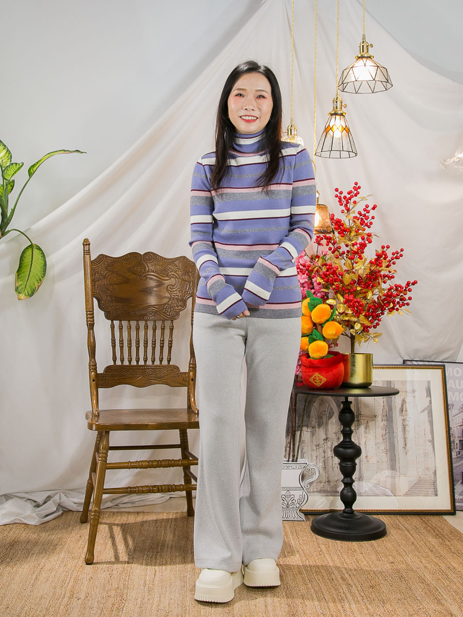 開倉低至半價😱FINALSALE📣 粗幼 拼色 橫間 冷料 樽領TOP【不設退換】