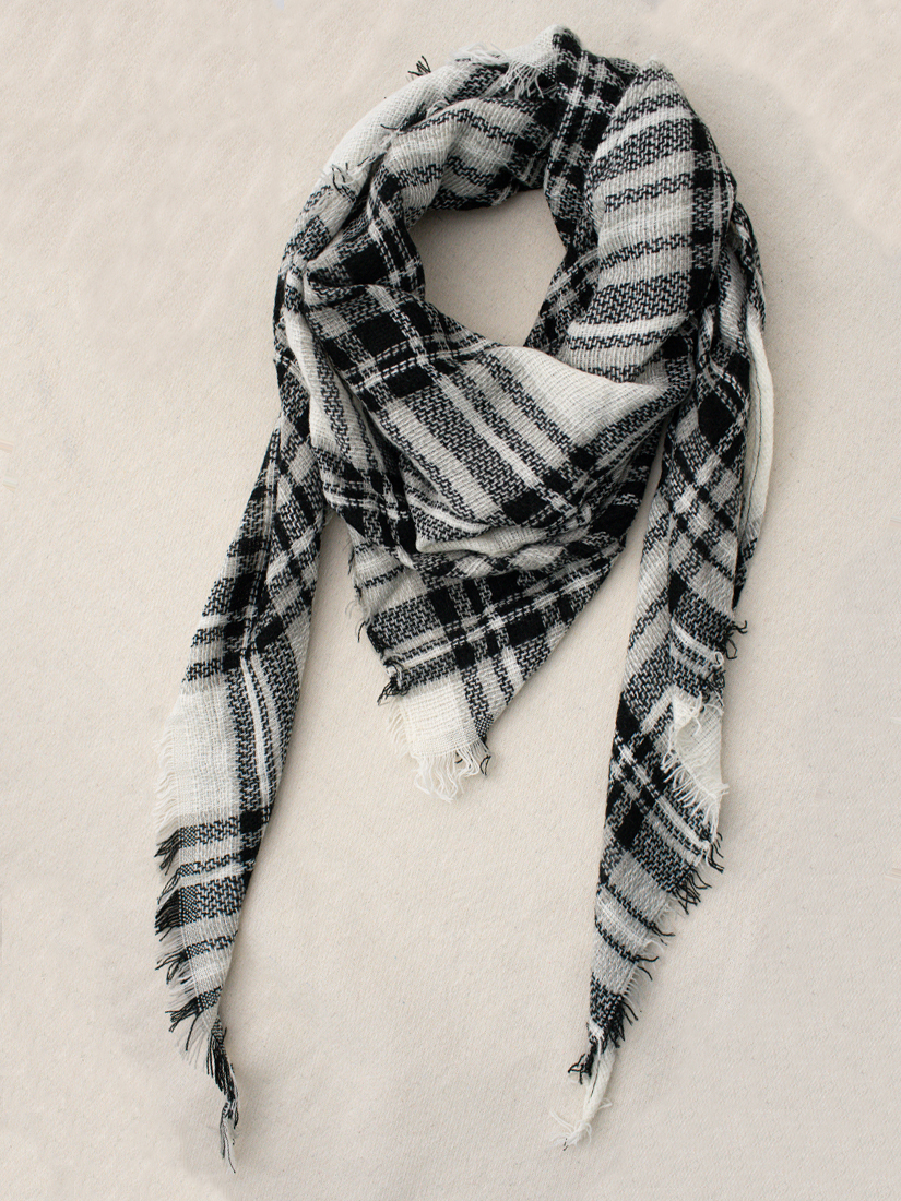 多用蘇格蘭經典格紋三角巾披肩