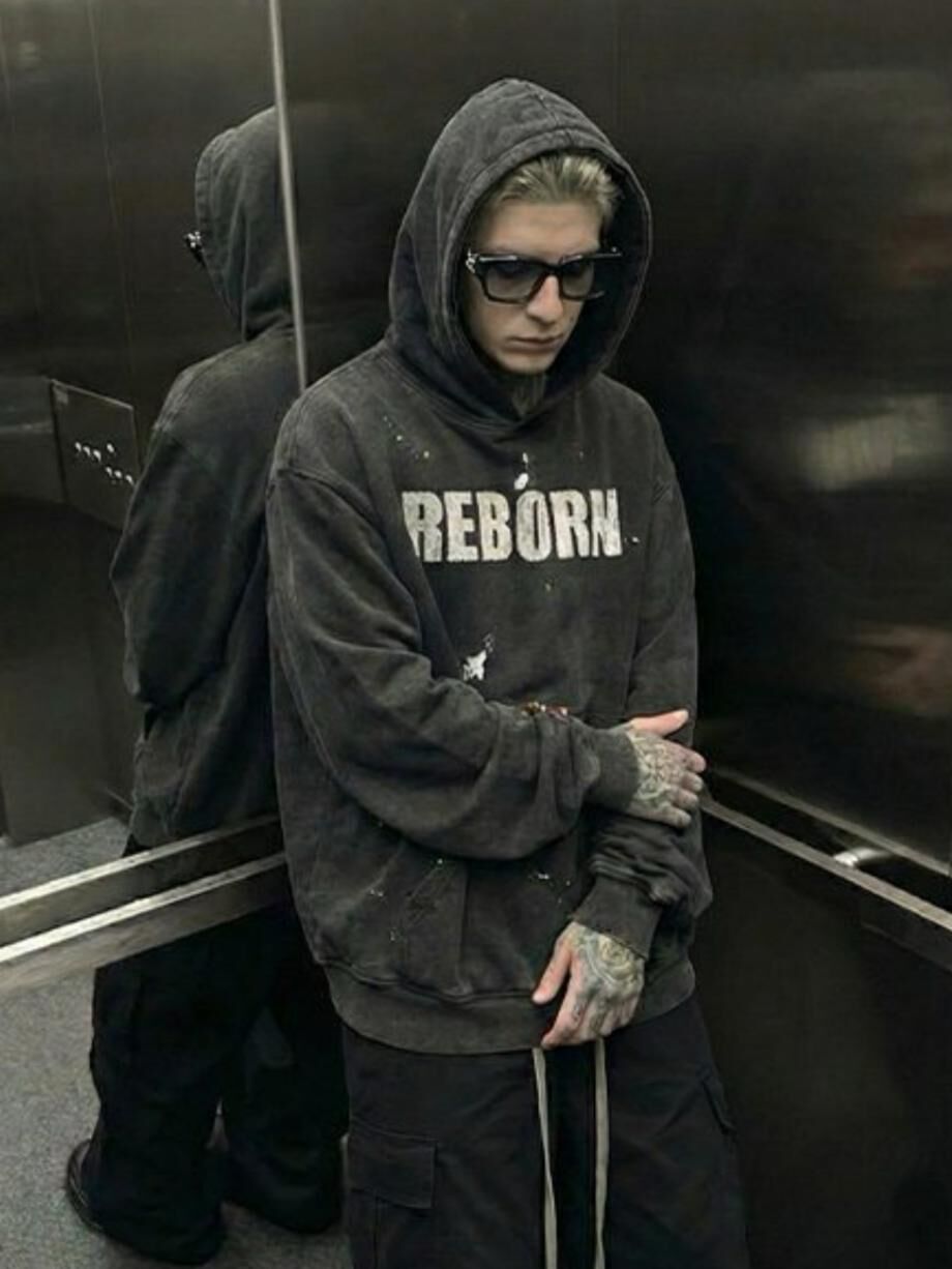 英文字連帽衛衣(薄抓毛底) TAC-0414T