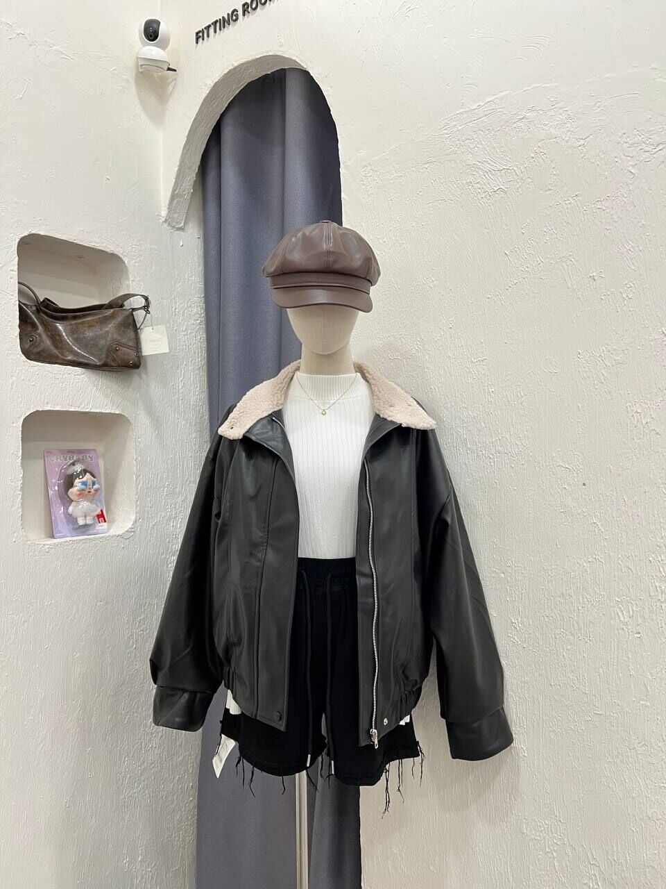 Furry Leather Jacket
