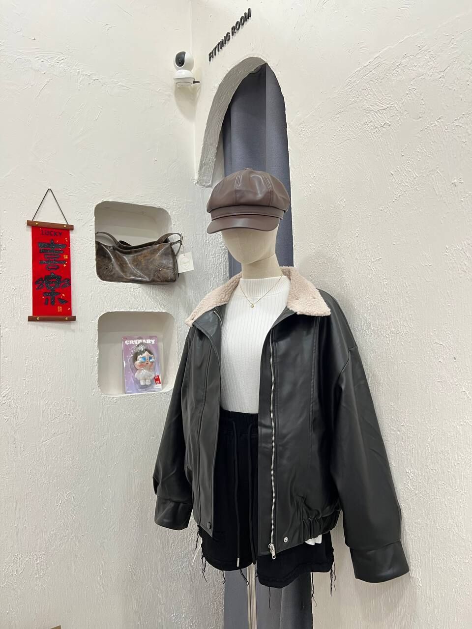Furry Leather Jacket