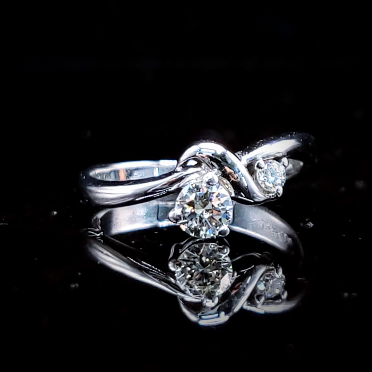 全新18K白金23份鑽石戒指