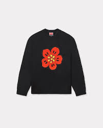 Kenzo 刺繡大紅花毛衣-黑【FF65PU7443LA.99J】