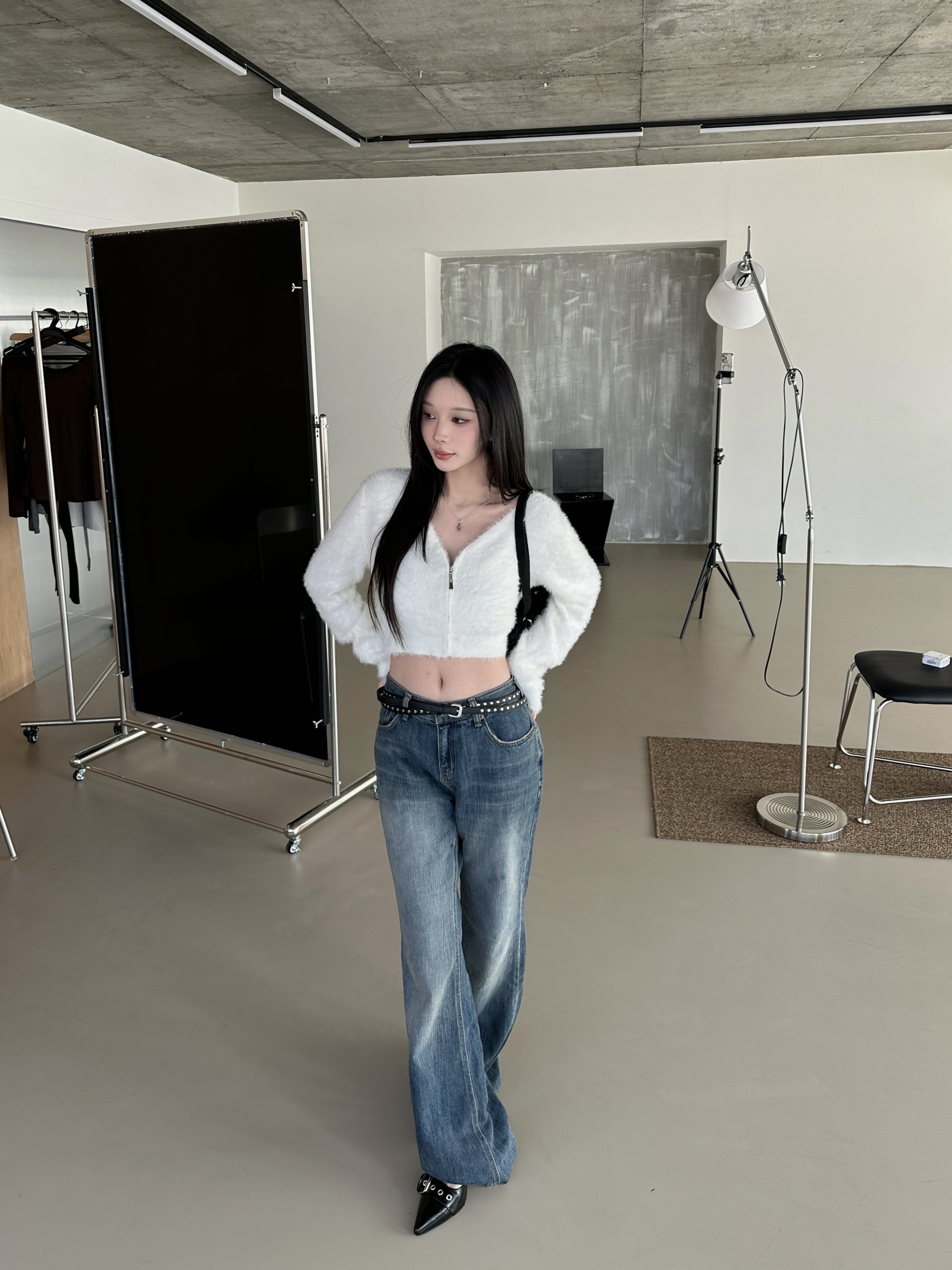 【現貨】M25 鬆弛街拍 丹寧喇叭褲 (S/M/L)