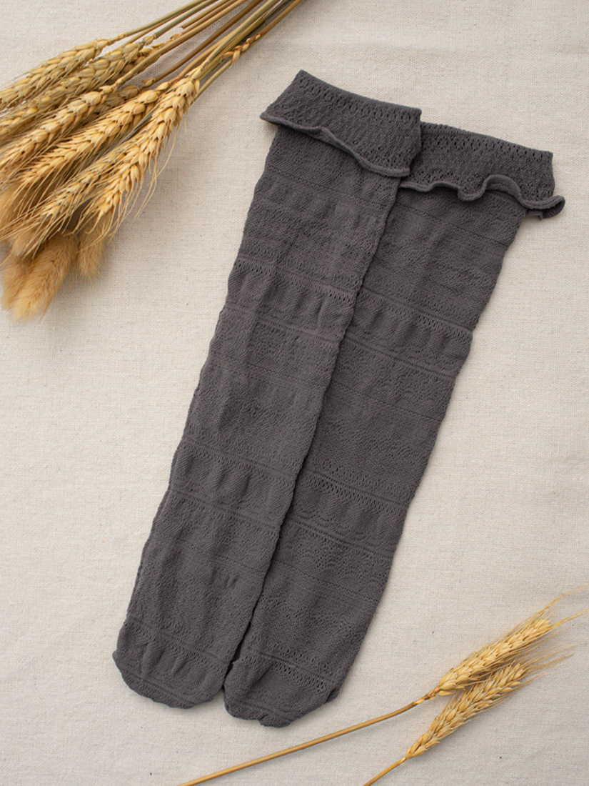 簍空蕾絲堆堆襪