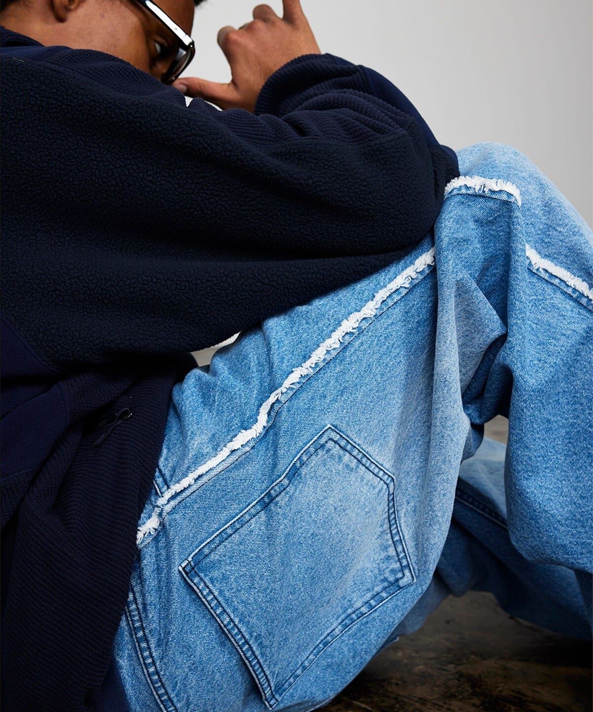 『日本連線中』2025AW BEAMS Wide Straight Fringe Baggy Denim 牛仔 長褲 11-21-1611-791