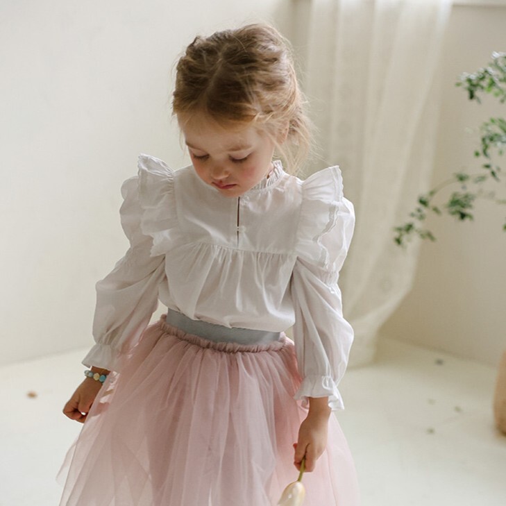 90-140 宮廷風荷葉上衣 2色