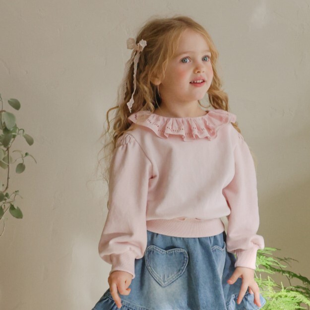 90-140 荷葉翻領大學T 2色