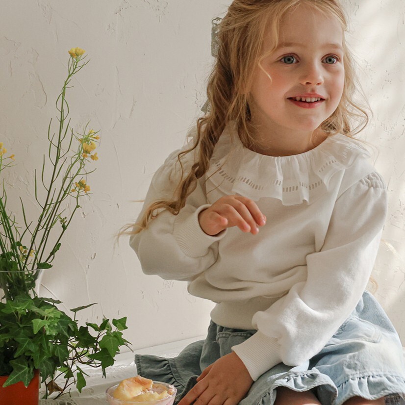 90-140 荷葉翻領大學T 2色