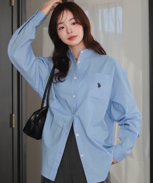 日本🇯🇵連線 U.S. POLO ASSN. 小LOGO刺繡長袖襯衫 刺繡 寬鬆 落肩 襯衫 休閒 襯衫外套 9款 (任買兩件711免運)/預購
