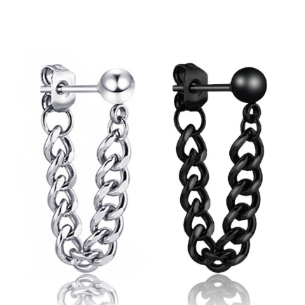 鍊條 x 垂墜|圓珠簡約設計耳環【ACBC4】