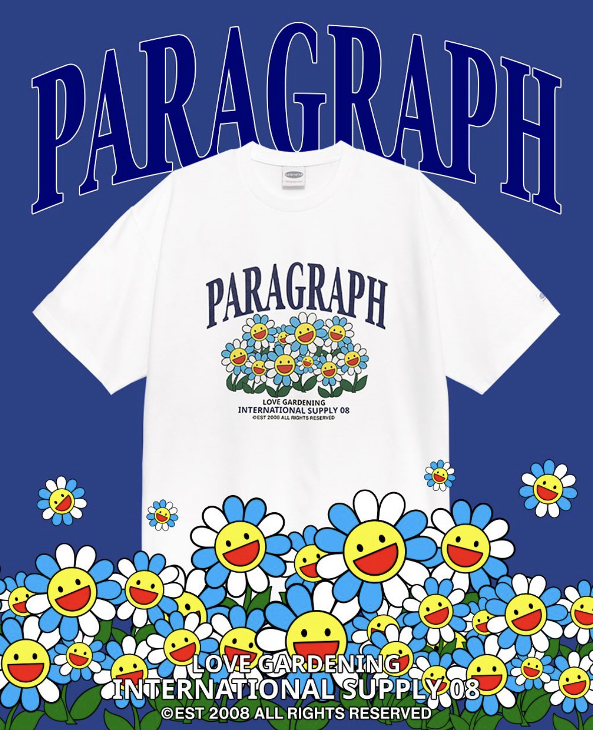 [Paragraph] 字母花花印花短T